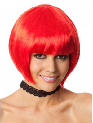 Amazing 10 inch Straight Red Bobs Short Wigs