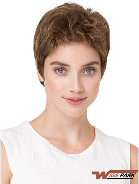 Cheapest 6 inch Wavy Blonde Boycuts Short Wigs