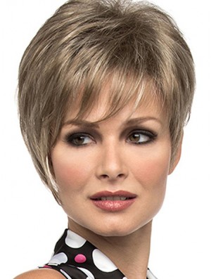 Straight With Bangs 8 inch Sassy Short Wigs