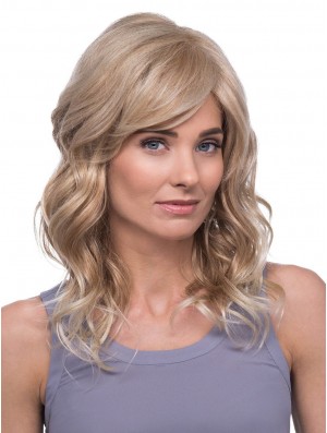 Ombre/2 tone Layered Wavy 14 inch Long Sleek Monotop Wigs