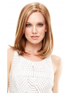 Lace Front Wigs Synthetic Shoulder Length Blonde Color Straight Style