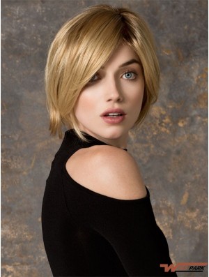 Bobs Chin Length Blonde Straight Cheapest Petite Wigs