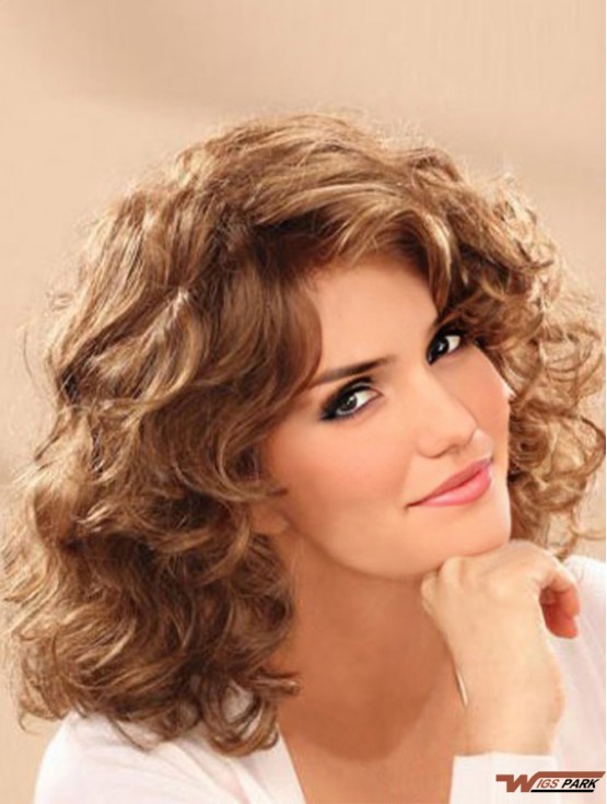 Big Hair Classic Wigs With Bangs Wavy Style Shoulder Length