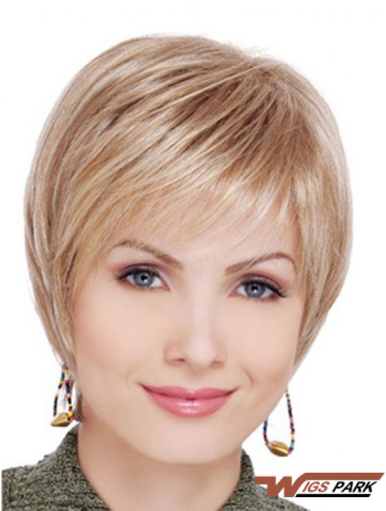 Best Blonde Short Straight Layered Lace Front Wigs