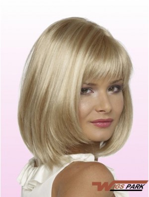 Bobs Chin Length Blonde Straight Trendy Petite Wigs