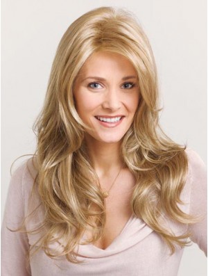 Wavy Layered Long Blonde No-Fuss Lace Front Wigs