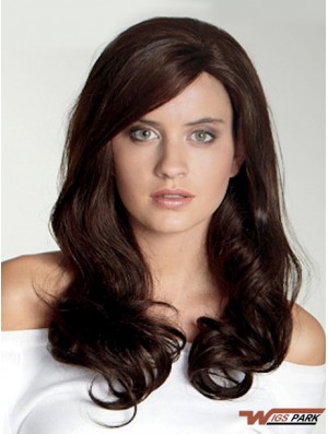 Wavy With Bangs Long Auburn Beautiful Lace Front Wigs