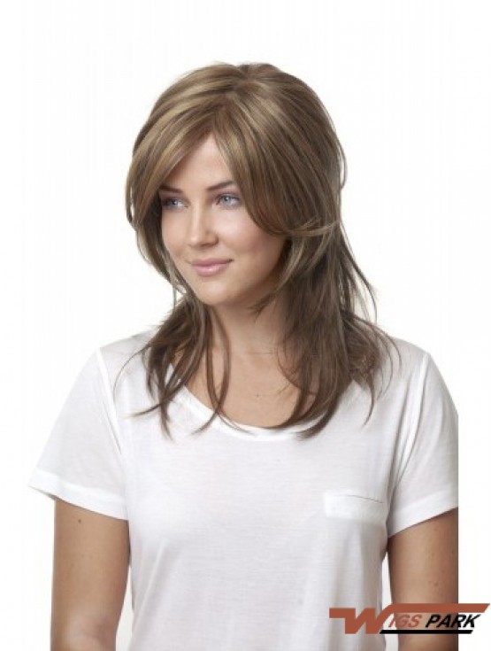 Long Straight Layered Blonde Stylish 100% Hand-tied Wigs