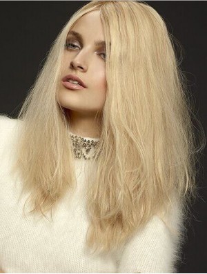 Wavy Layered Lace Front Cheap 18 inch Blonde Long Wigs