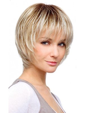 Chin Length Blonde Suitable 10 inch Straight Bob Wigs