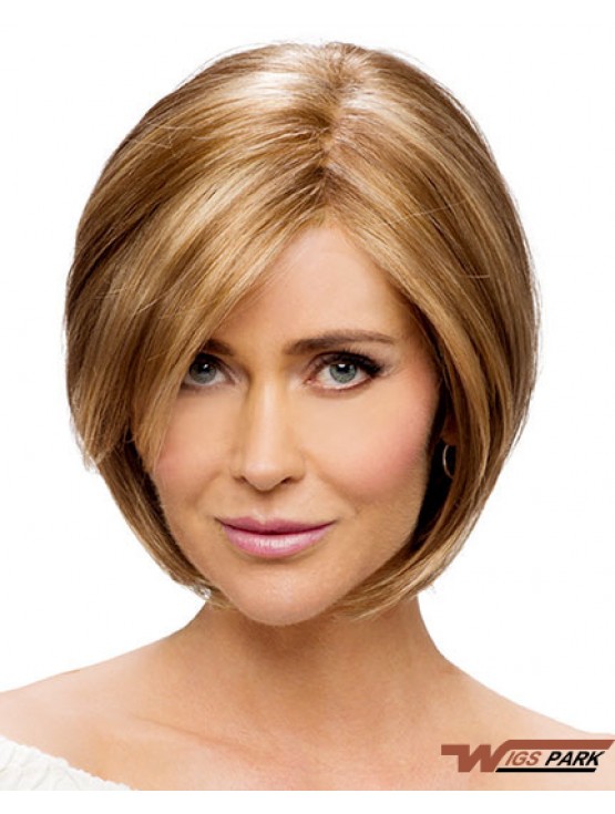 Monofilament Straight Chin Length Synthetic Buy Blonde Bob Wig