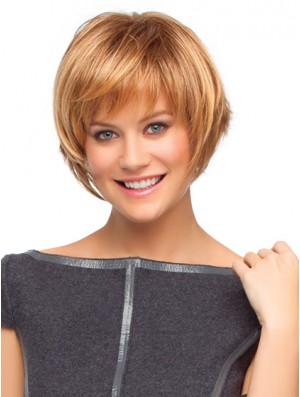 Capless Short Straight Auburn Cheapest Bob Wigs