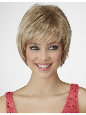 Straight Chin Length Blonde 9 inch Capless Beautiful Bob Wigs