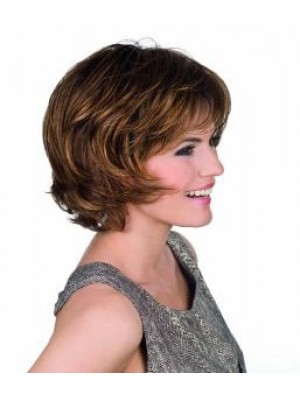 Wavy Chin Length Brown 11.5 inch Capless Amazing Bob Wigs