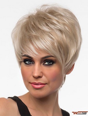 Wigs Online UK Blonde Color With Capless Cropped Length