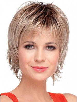 Boycuts Straight Blonde Capless Amazing Short Wigs