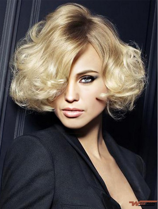 Hair Wigs UK With Capless Synthetic Layered Cut Chin Length