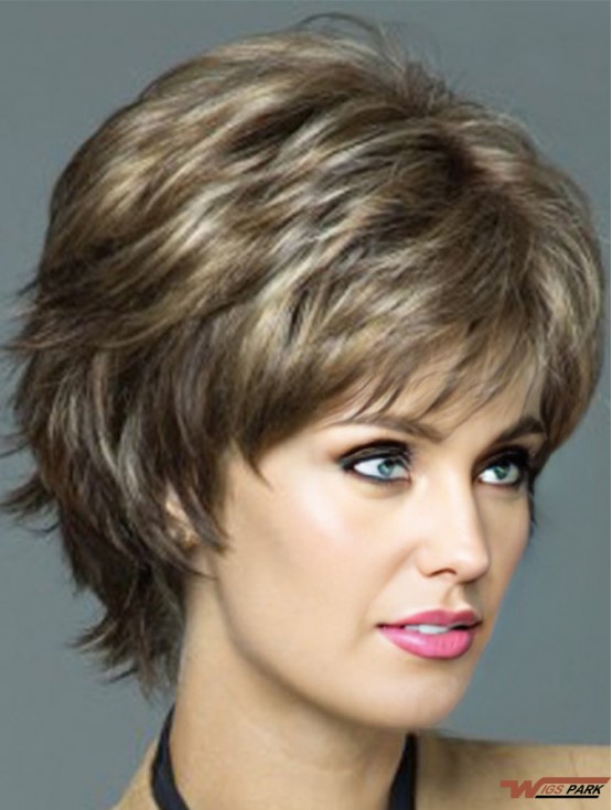 Cheap Wigs Online Blonde Color Short Length Wavy Style