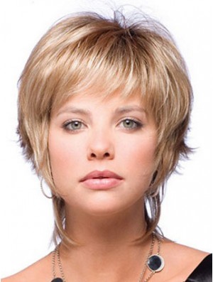 Boycuts Straight Blonde Capless Beautiful Short Wigs