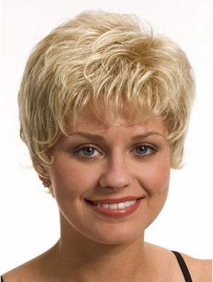 Boycuts Wavy Blonde Capless Best Short Wigs