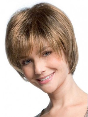 Bobs Straight Blonde Capless Sassy Short Wigs