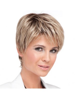 5 inch Incredible Straight Boycuts Blonde Short Wigs