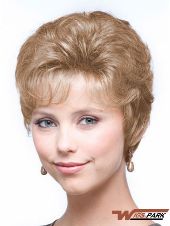 Wavy Blonde Ideal Cropped Classic Lady Wig