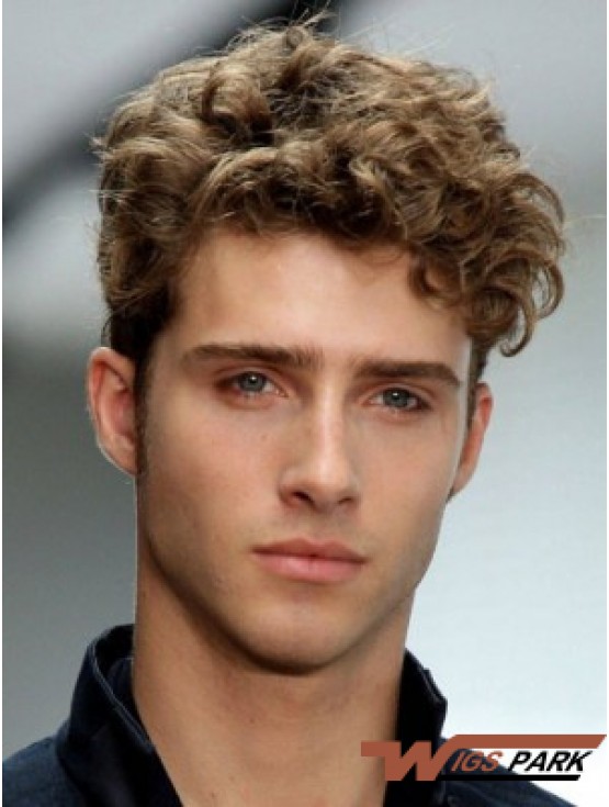 Fashion Blonde Synthetic Wavy Capless Short Boycuts Buy Men Wigs Online