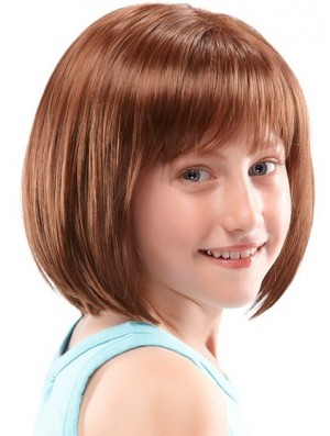 Kids Wigs UK Lace Front Chin Length With Synthetic