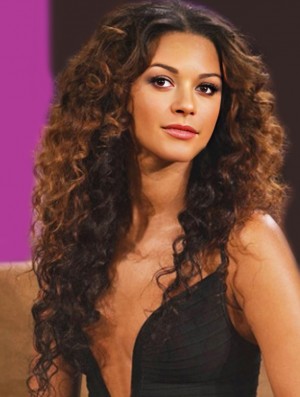  Single Ladies Wig With Full Lace Curly Style Remy Real