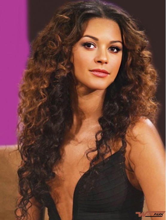  Single Ladies Wig With Full Lace Curly Style Remy Real