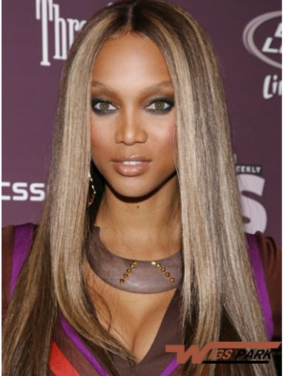 Tyra Banks Wigs UK With Lace Front Curly Style Remy Real