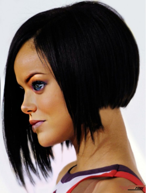 Black Straight Layered Lace Front 10 inch Sassy  Wigs