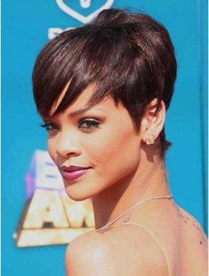 Fashion Cropped Auburn Straight Capless  Wigs