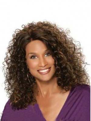 Auburn Shoulder Length Curly Without Bangs Full Lace 12 inch Beverly Johnson Wigs