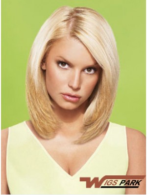 12 inch No-Fuss Blonde Short Straight Layered  Wigs