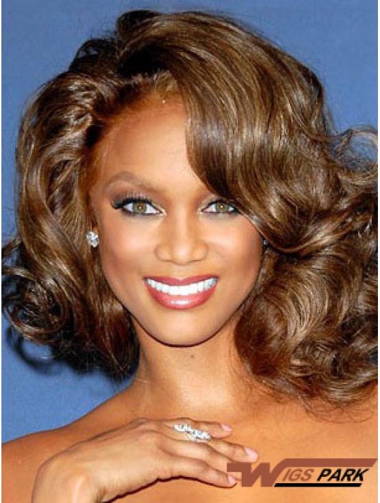 Brown Wavy Without Bangs Lace Front 12 inch Fabulous Tyra Banks Wigs