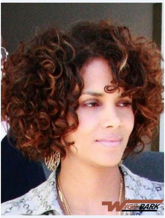 Full Lace Curly Without Bangs Short Perfect 10 inch  Wigs