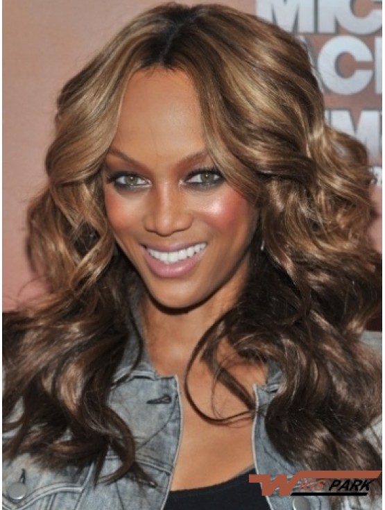 Ombre/2 Tone Wavy Without Bangs Lace Front 18 inch Trendy Tyra Banks Wigs