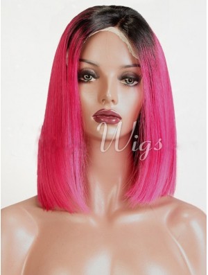 Chin Length Straight Bobs Full Lace 14 inch Sassy Black Women Wigs