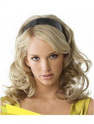 Long Wavy Blonde Gorgeous Synthetic Half Wigs