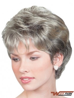 Wigs For Elderly Lady UK With Lace Front Chin Length