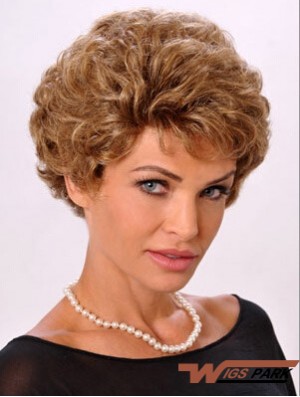 Ladies Wig Monofiliment Wavy Style Short Length Classic Cut