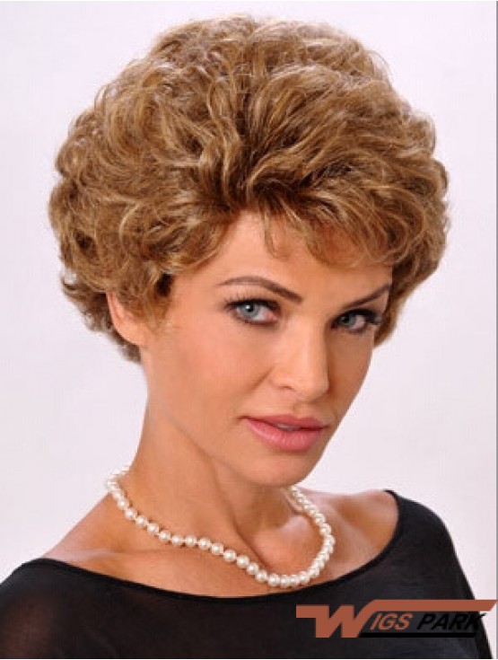 Ladies Wig Monofiliment Wavy Style Short Length Classic Cut