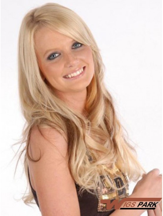 Affordable Blonde Curly Remy Real Hair Clip In Hair Extensions