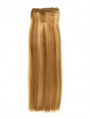 Straight Remy Real Hair Blonde New Weft Extensions