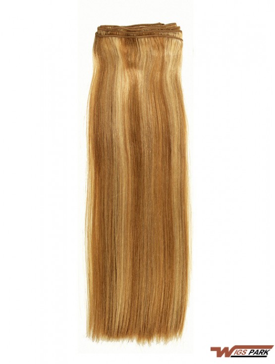 Straight Remy Real Hair Blonde New Weft Extensions