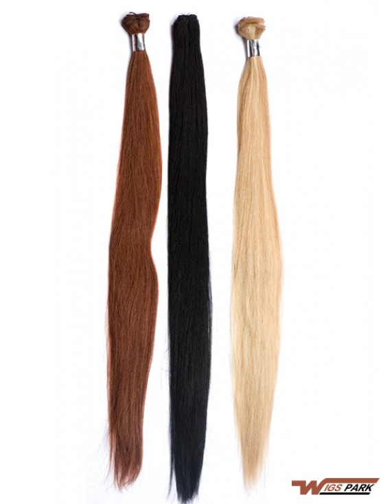 Straight Remy Real Hair Auburn Hairstyles Weft Extensions