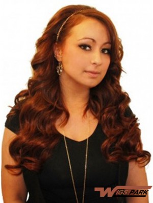 Wavy Remy Real Hair Auburn Gorgeous Weft Extensions