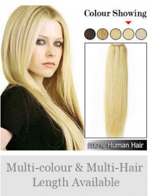 Straight Remy Real Hair Blonde Great Weft Extensions